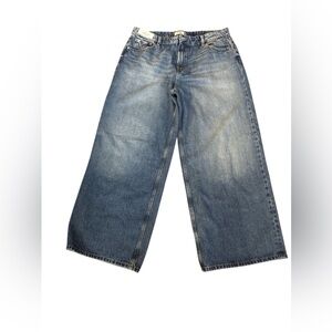 Next Wide Leg Mid Rise Jeans 14 R